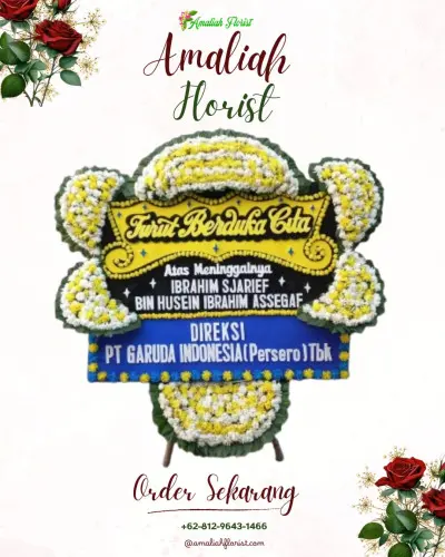 Papan Bunga Duka di Simolawang